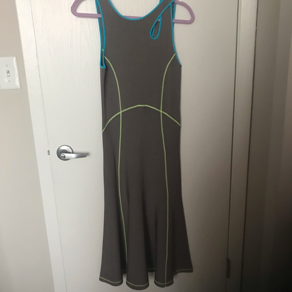 ❌SOLD❌ALEXANDER WANG Gray Midi Cutout Flared Dress - Picture 6 of 8